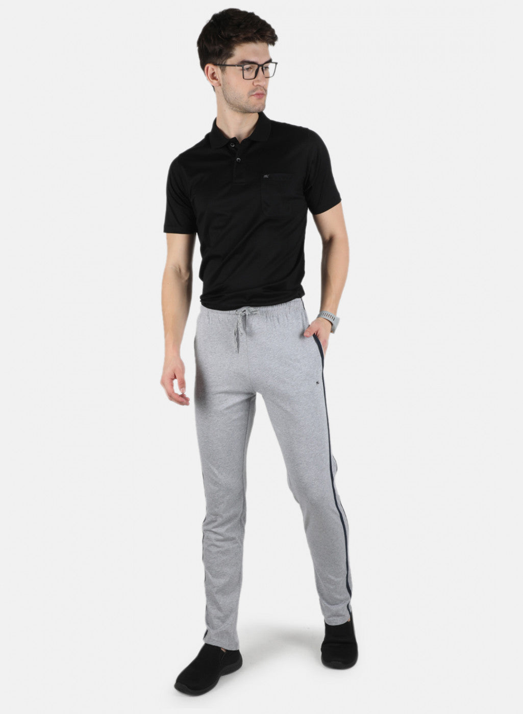 Men Grey Plain Lower