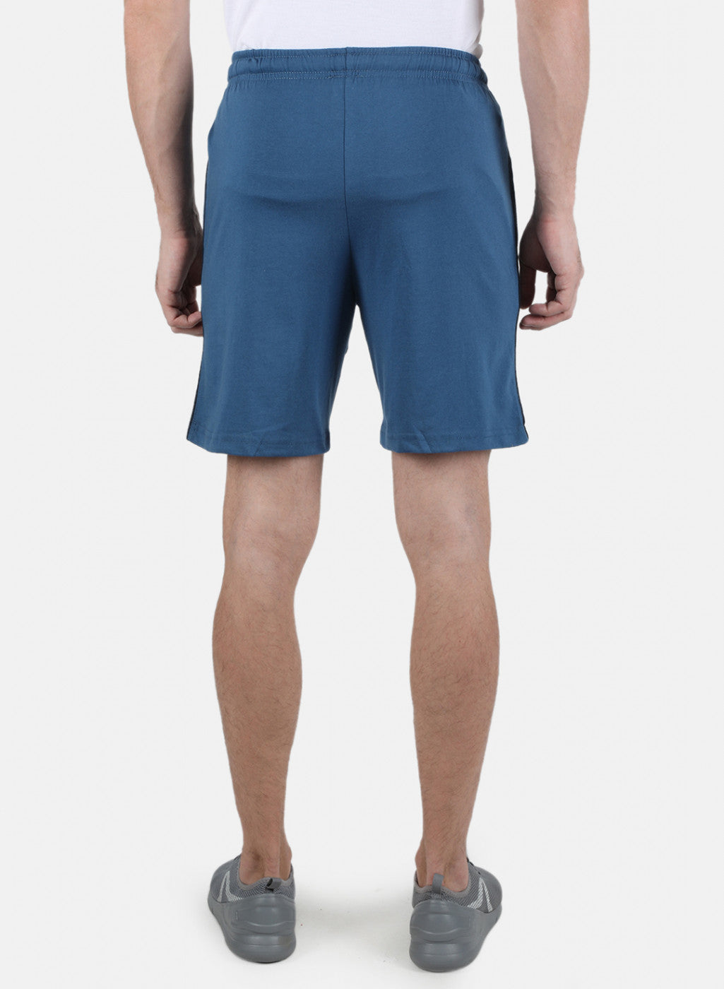 Men Blue Plain Bermuda