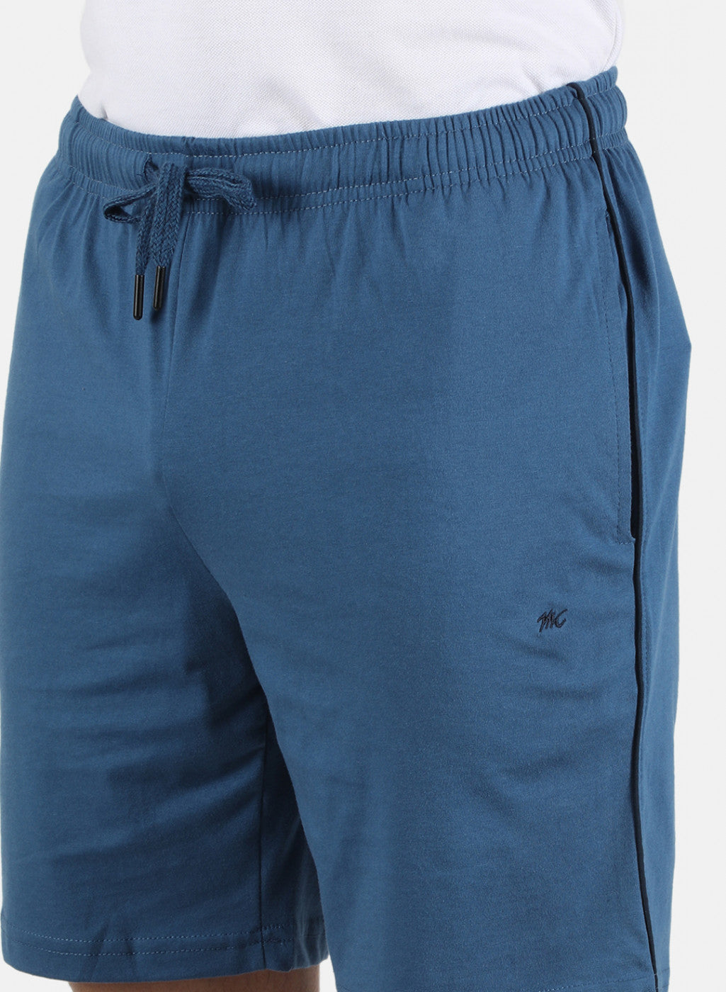 Men Blue Plain Bermuda