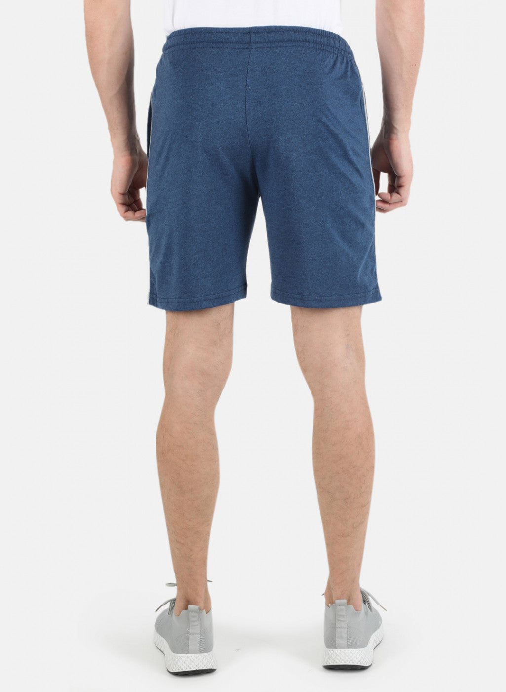 Men Blue Plain Bermuda