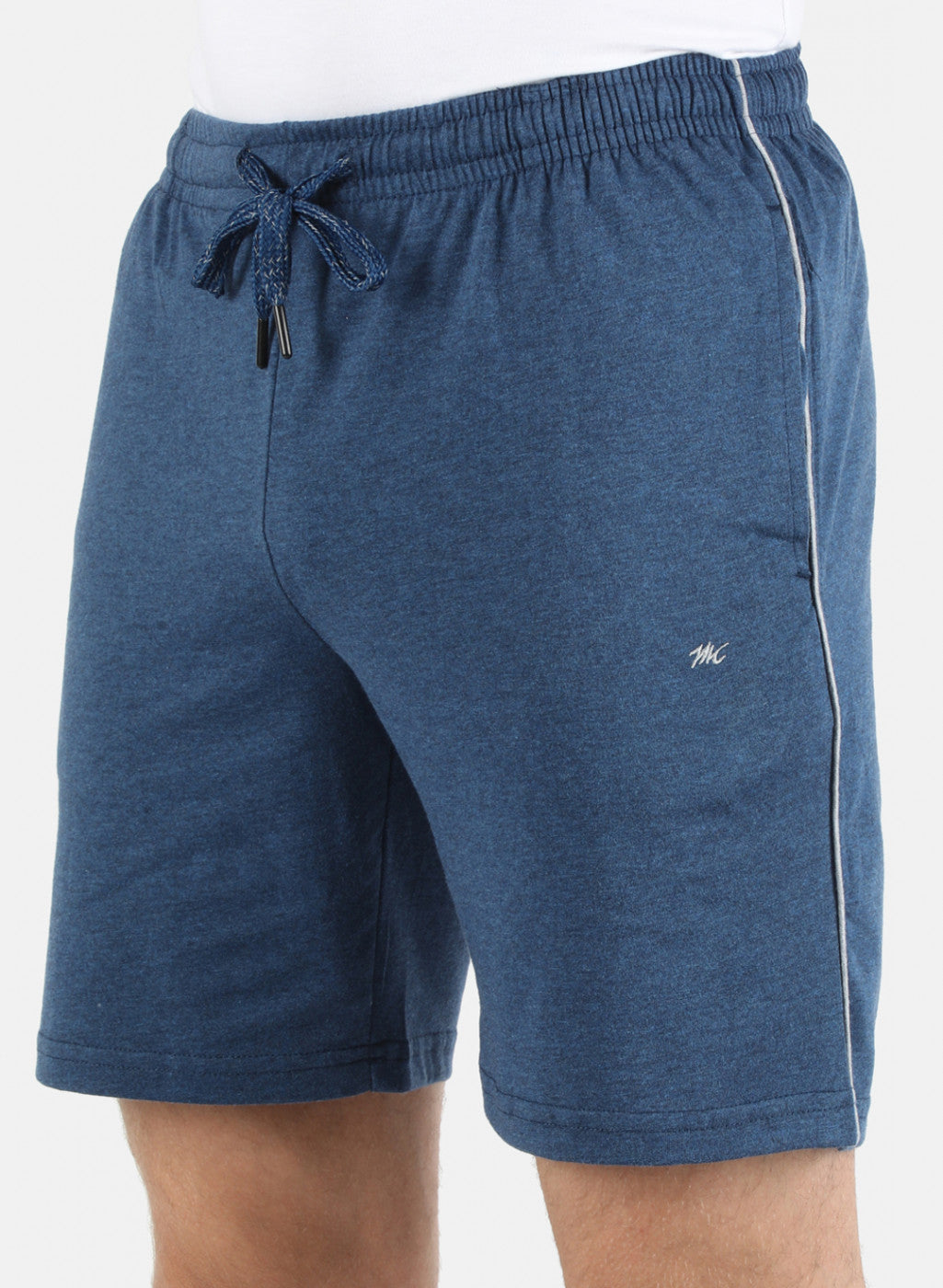 Men Blue Plain Bermuda