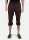 Men Brown Plain Capri