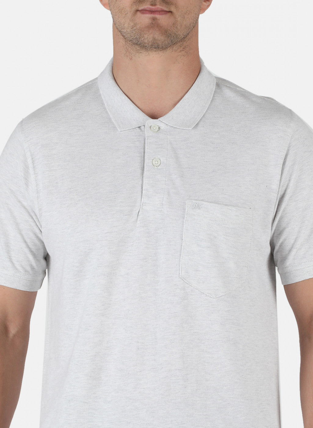 Men Grey Plain T-Shirt