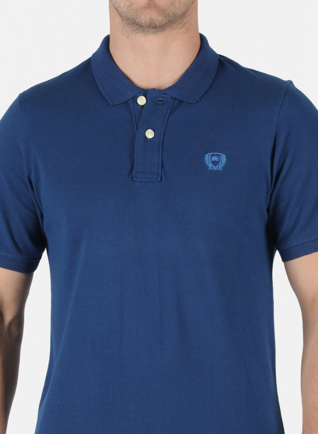 Men NAvy Blue Plain T-Shirt