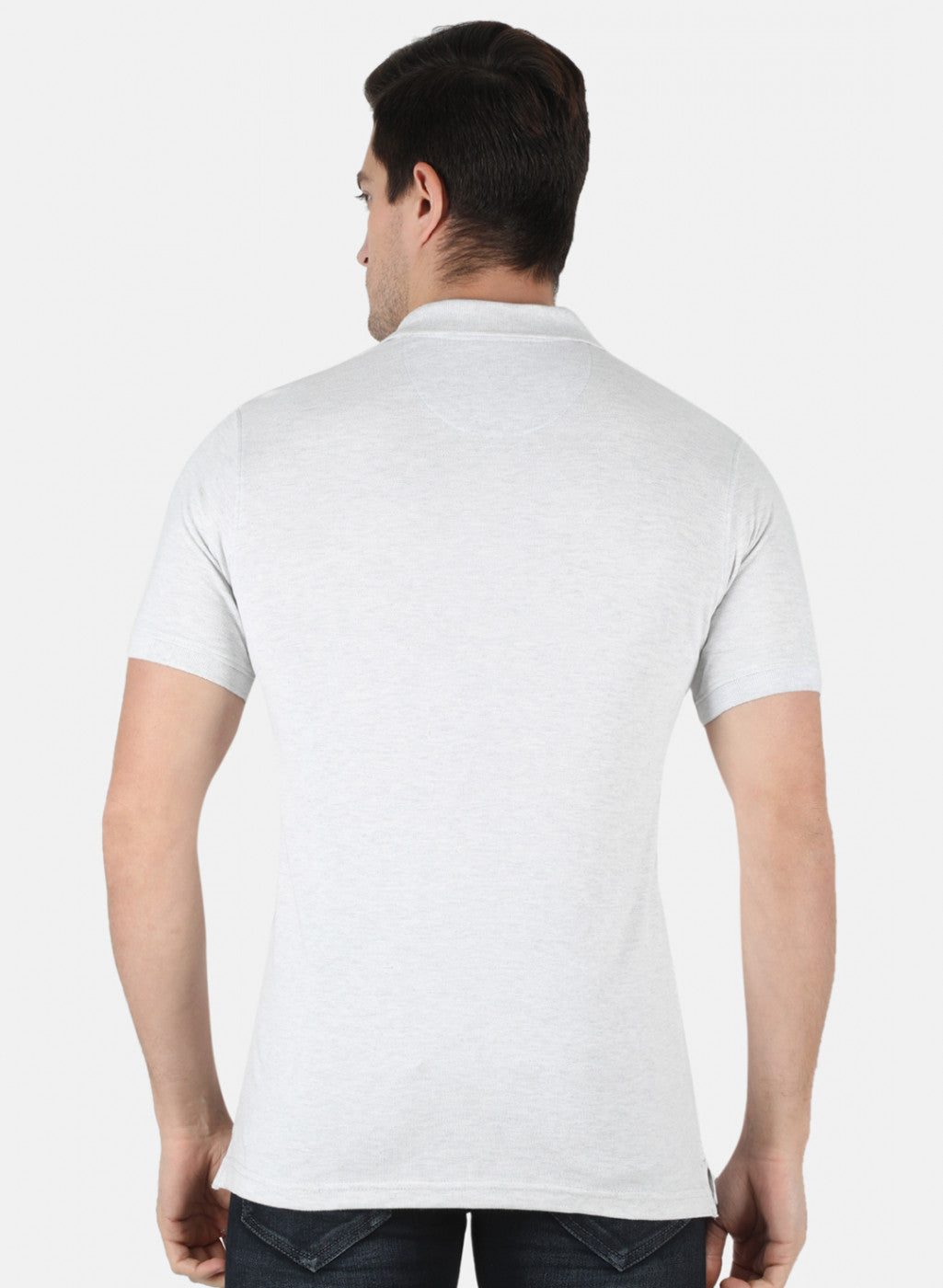 Men Grey Plain T-Shirt