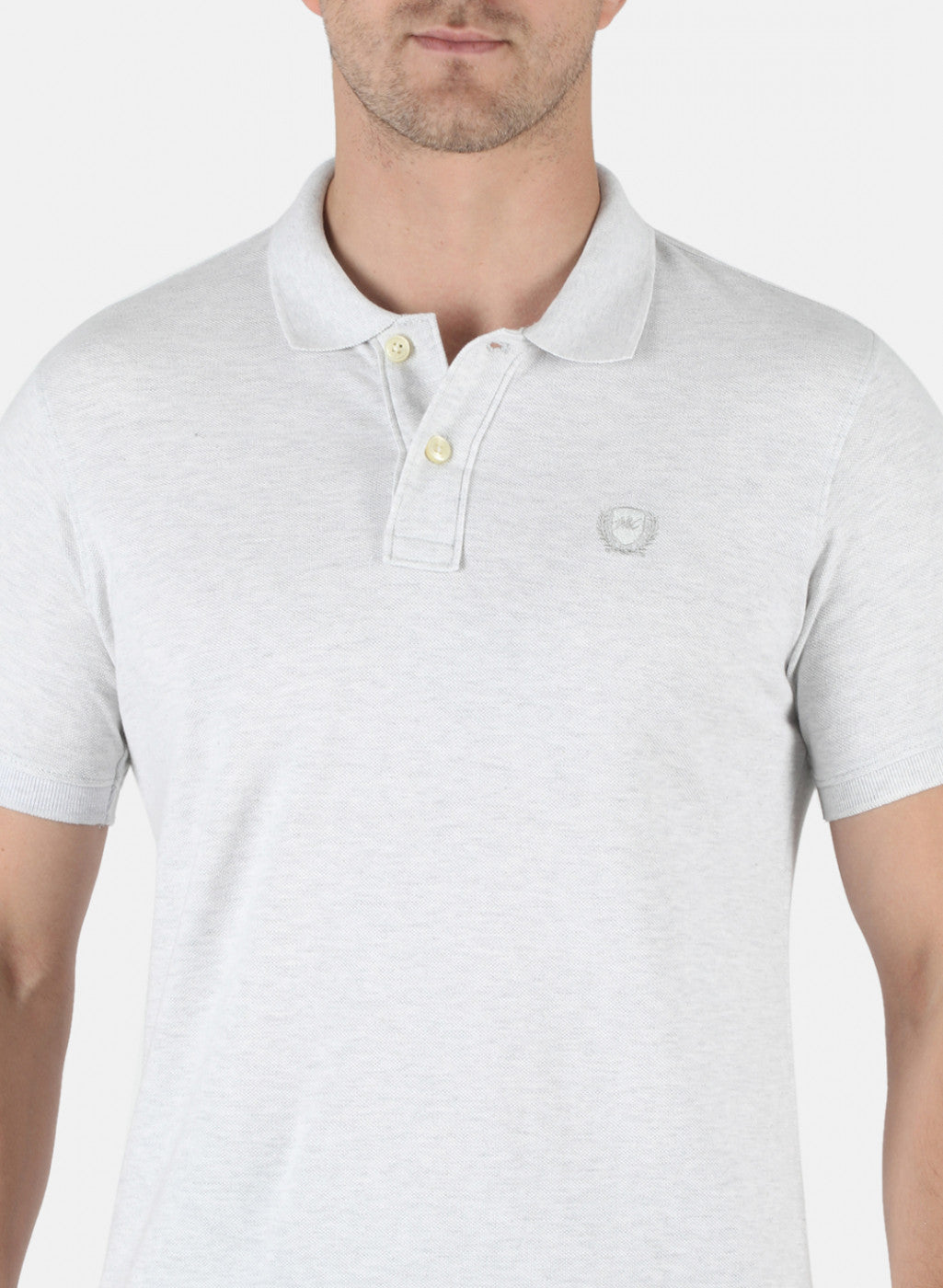 Men Grey Plain T-Shirt