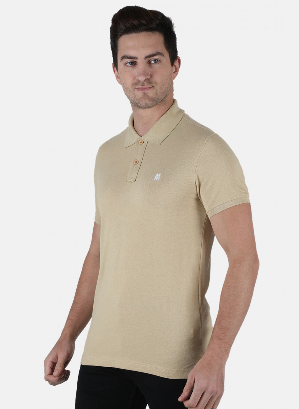 Men Brown Plain T-Shirt