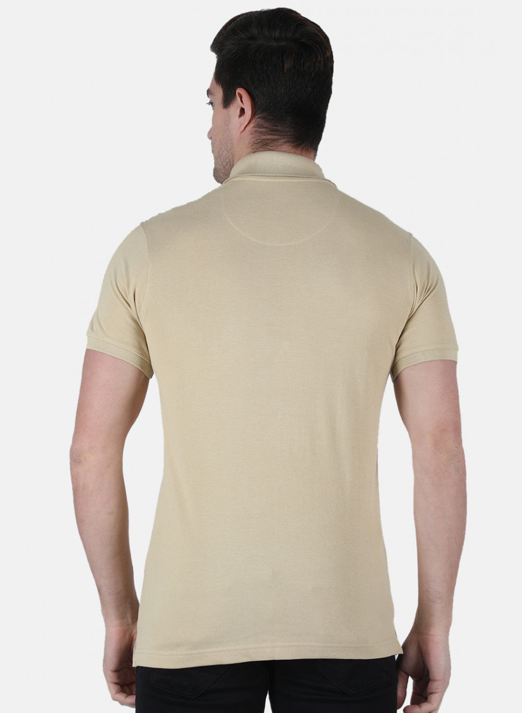 Men Brown Plain T-Shirt