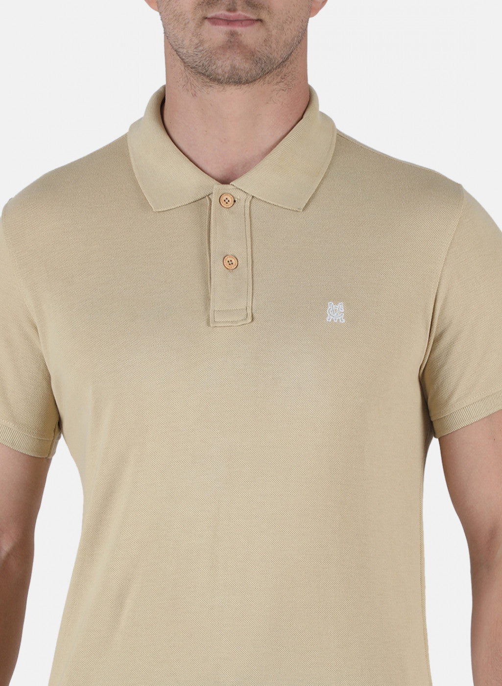 Men Brown Plain T-Shirt