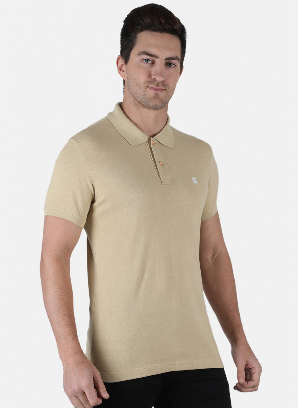 Men Brown Plain T-Shirt