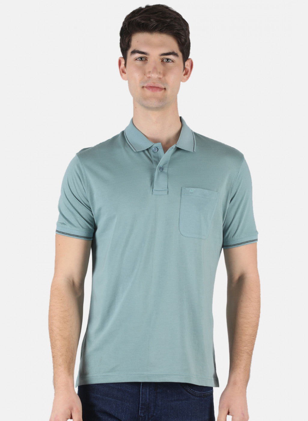 Men Grey Plain T-Shirt