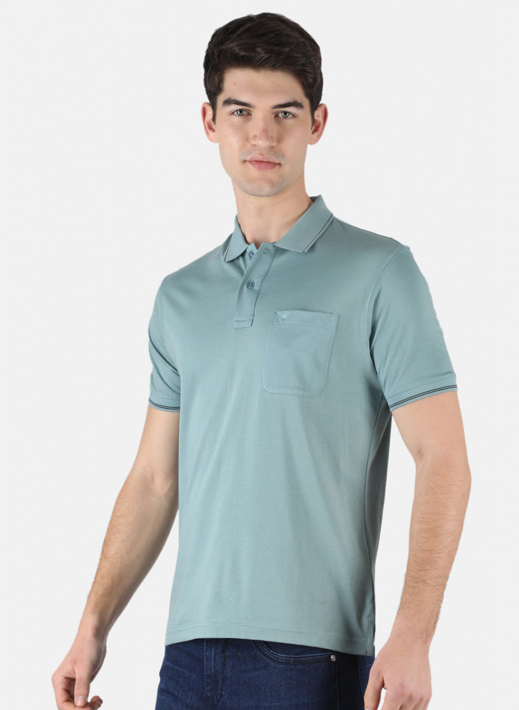 Men Grey Plain T-Shirt