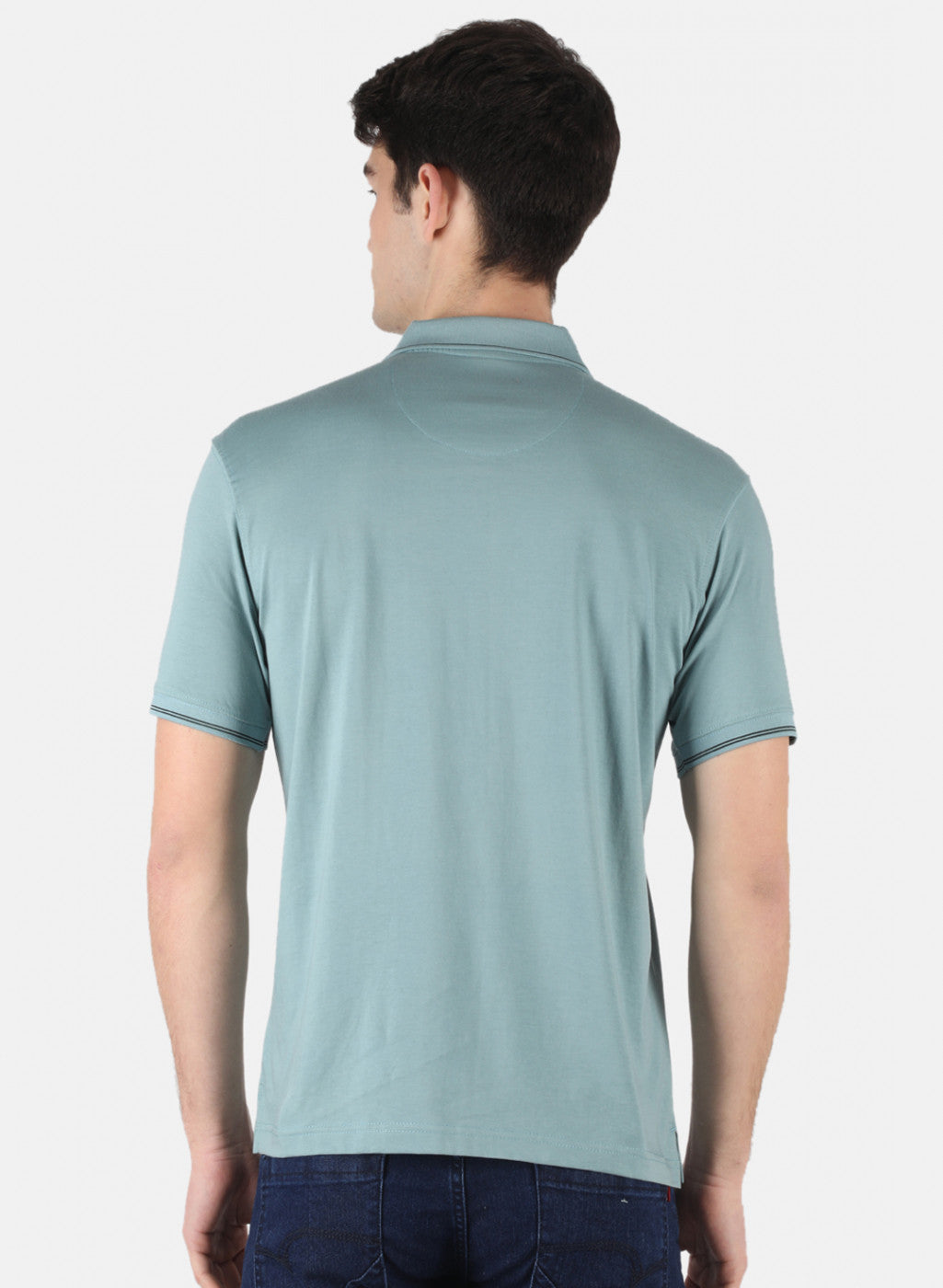 Men Grey Plain T-Shirt