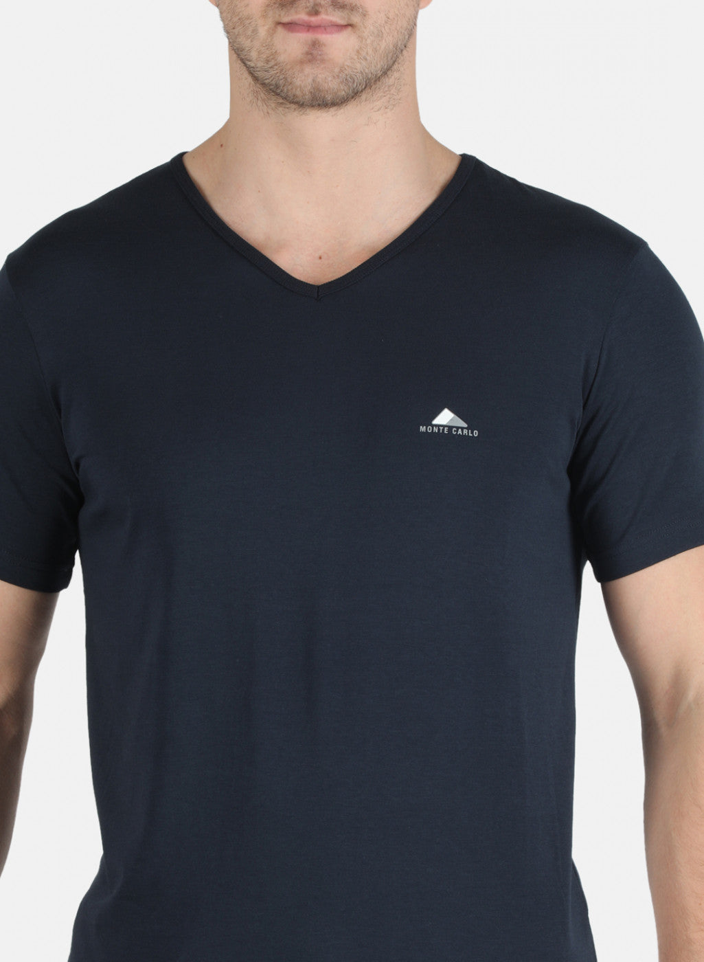 Men NAvy Blue Plain T-Shirt