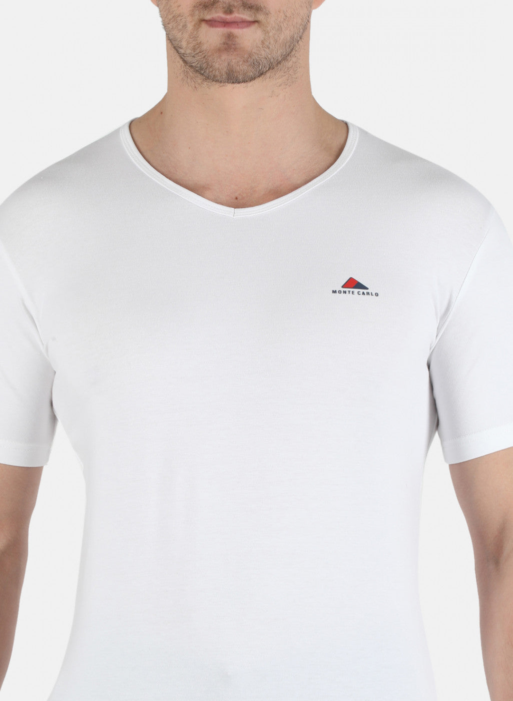 Men White Plain T-Shirt