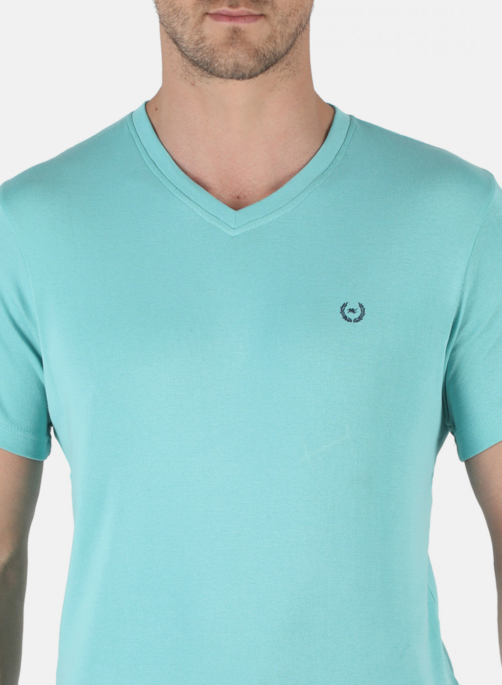 Men Blue Plain T-Shirt