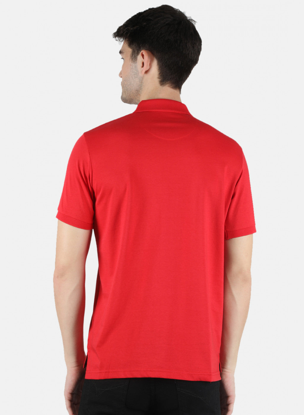 Men Red Plain T-Shirt
