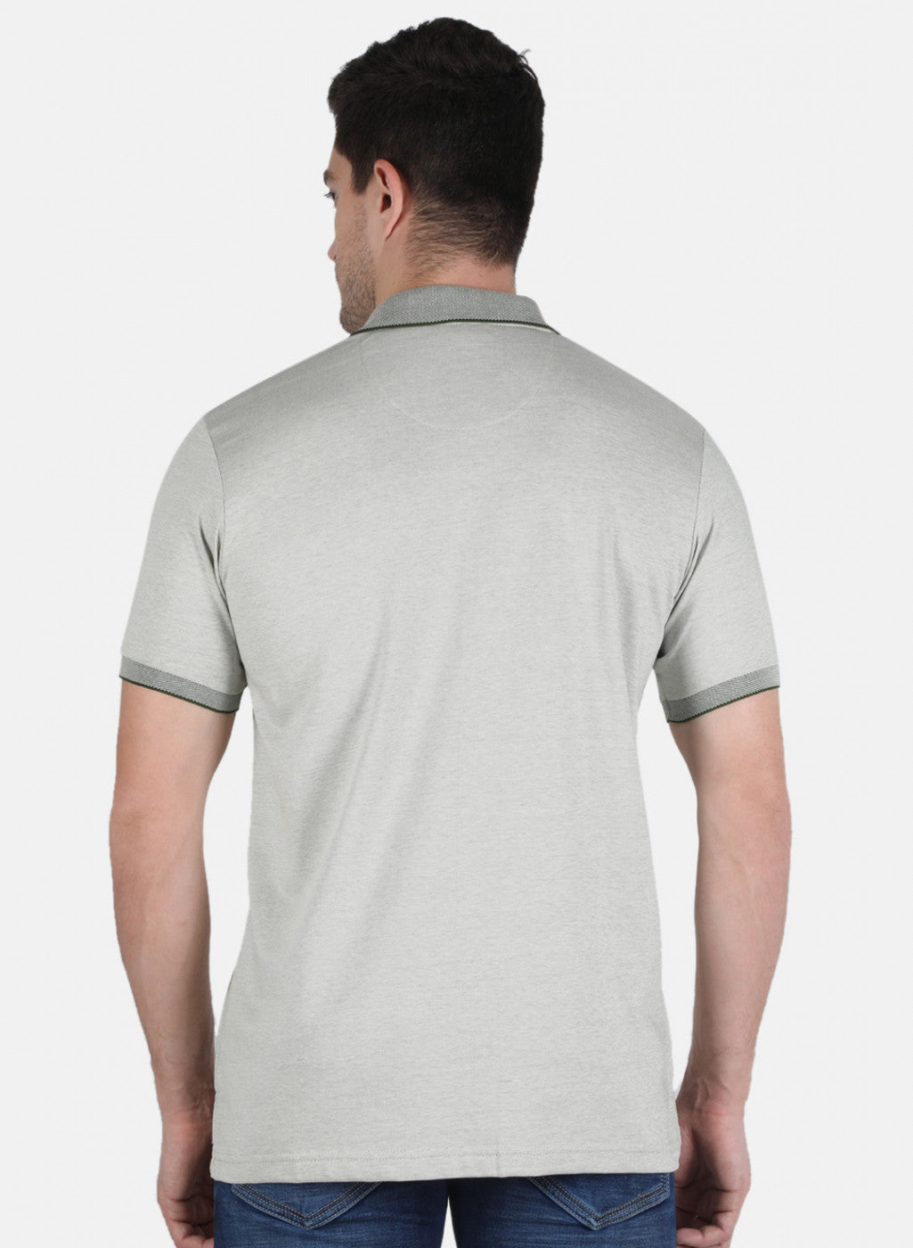 Men Green Plain T-Shirt