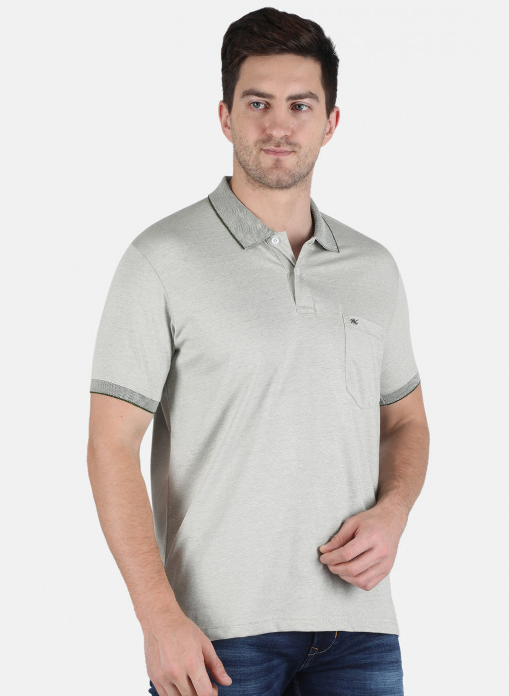 Men Green Plain T-Shirt