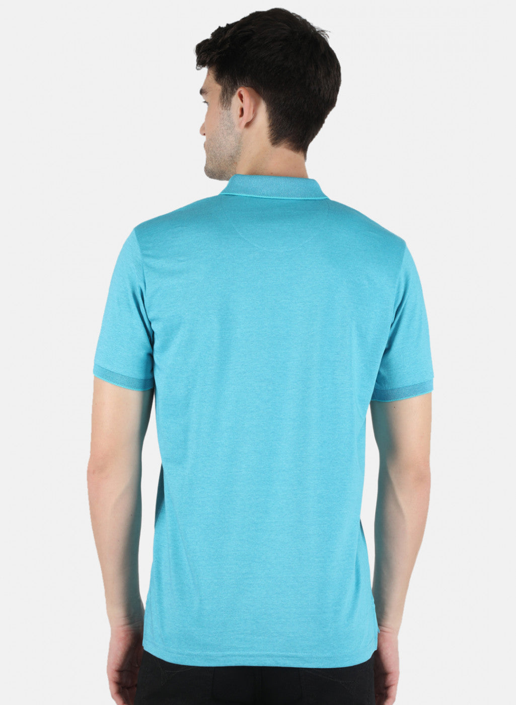 Men Blue Plain T-Shirt