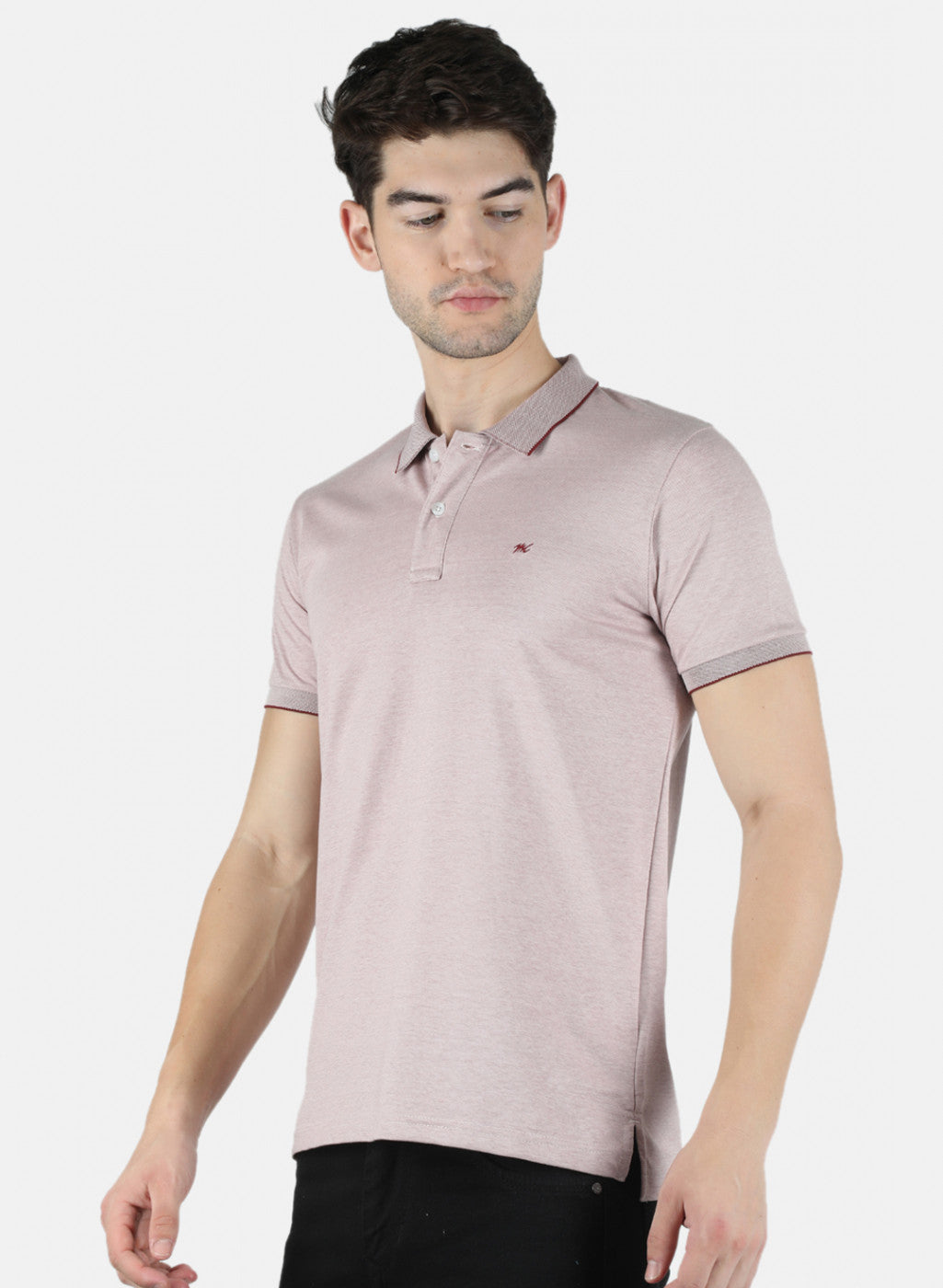 Men Maroon Plain T-Shirt