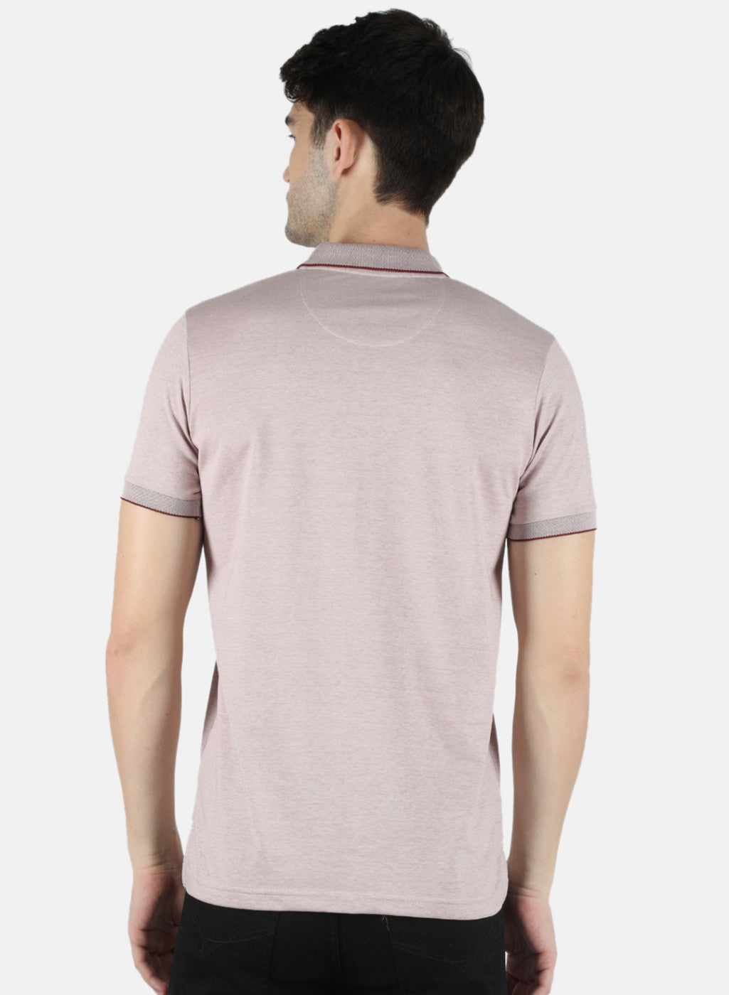 Men Maroon Plain T-Shirt