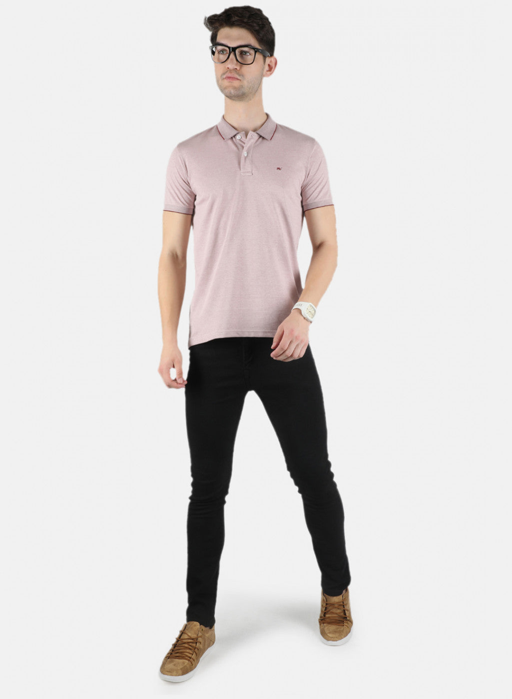 Men Maroon Plain T-Shirt