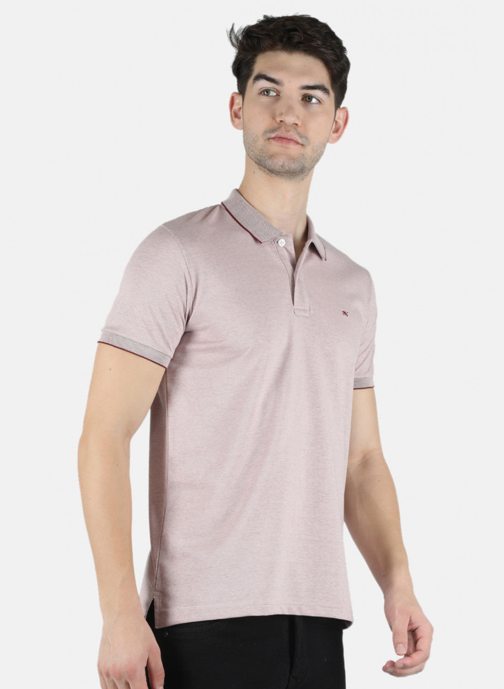 Men Maroon Plain T-Shirt