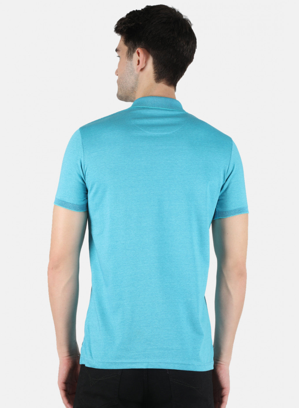 Men Blue Plain T-Shirt