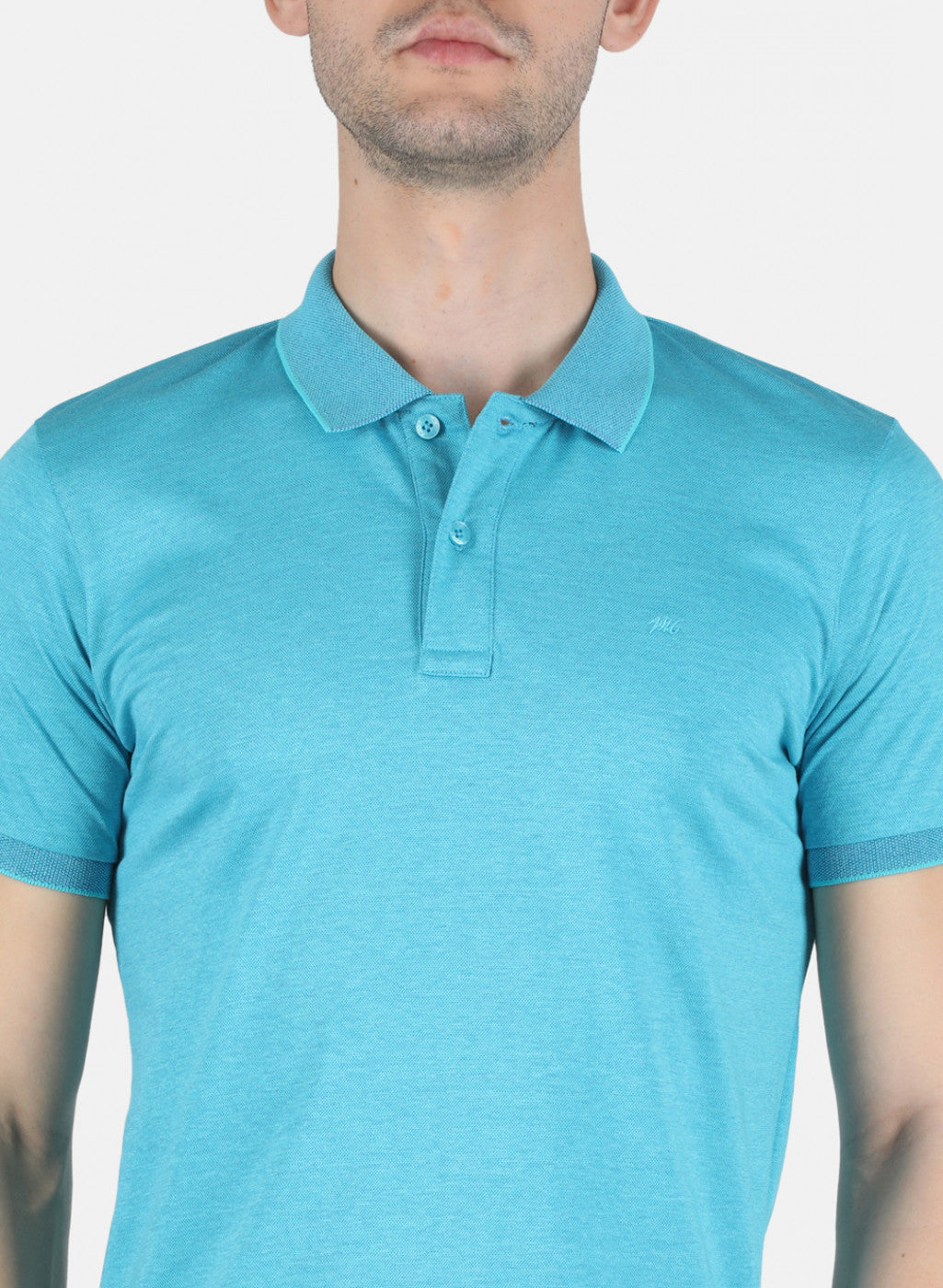 Men Blue Plain T-Shirt