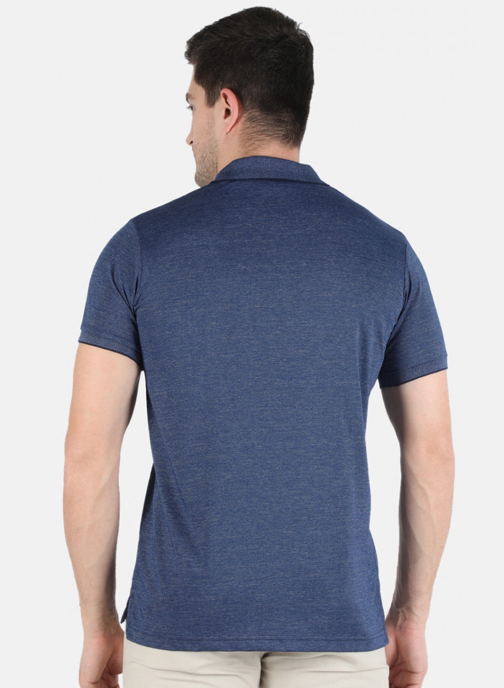 Men Blue Plain T-Shirt