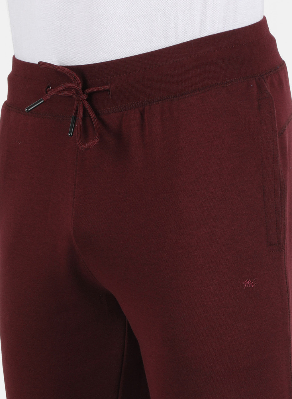 Men Maroon Plain Lower