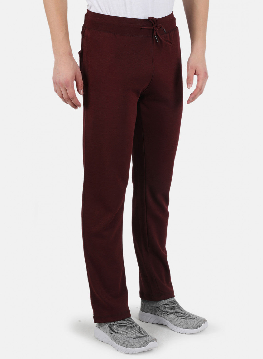 Men Maroon Plain Lower