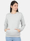 Women Grey Solid Sweatshirt