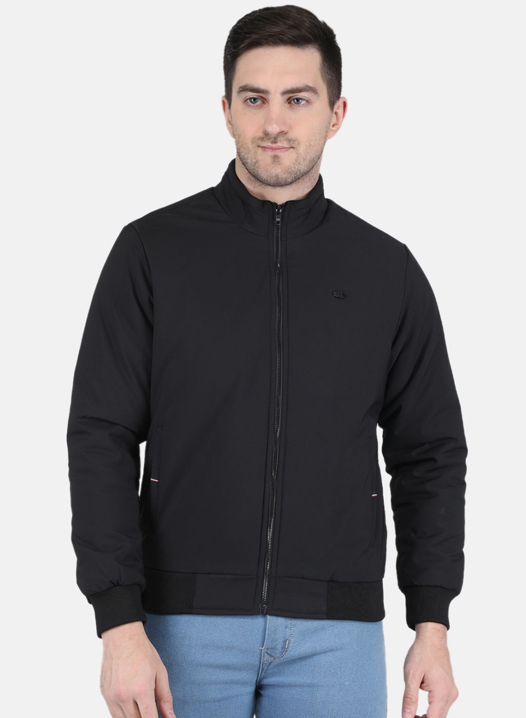 Men Black Solid Jacket