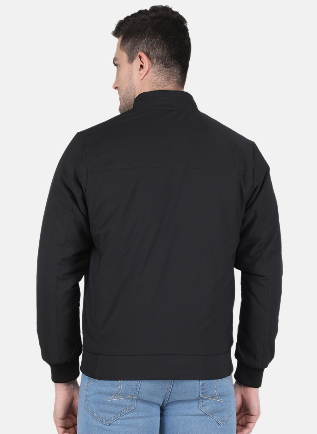 Men Black Solid Jacket