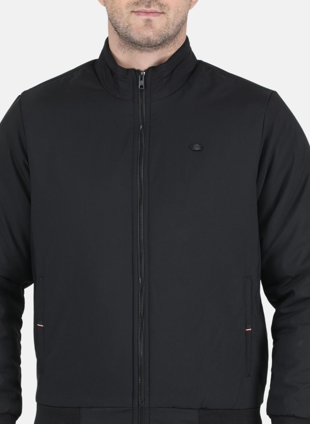 Men Black Solid Jacket