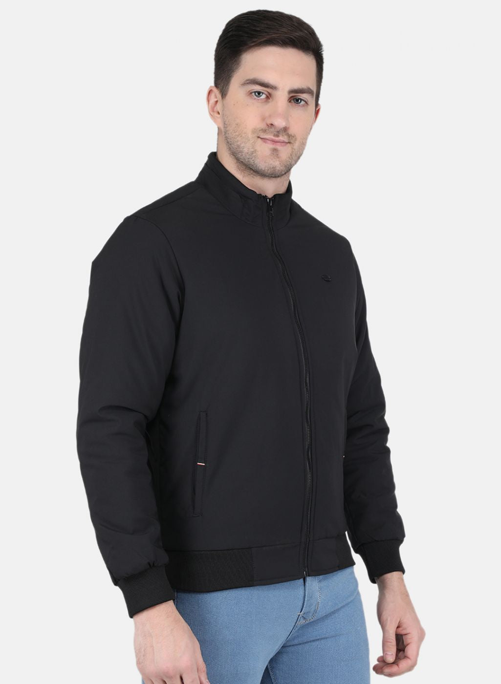 Men Black Solid Jacket