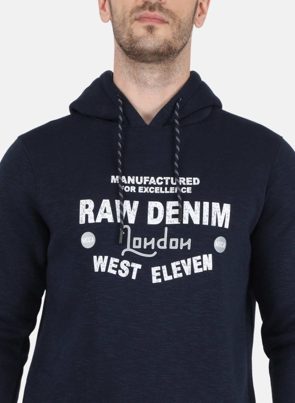 Men NAvy Blue Solid Sweatshirt