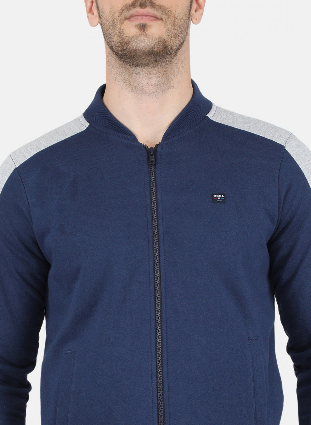 Men Blue Solid Sweatshirt