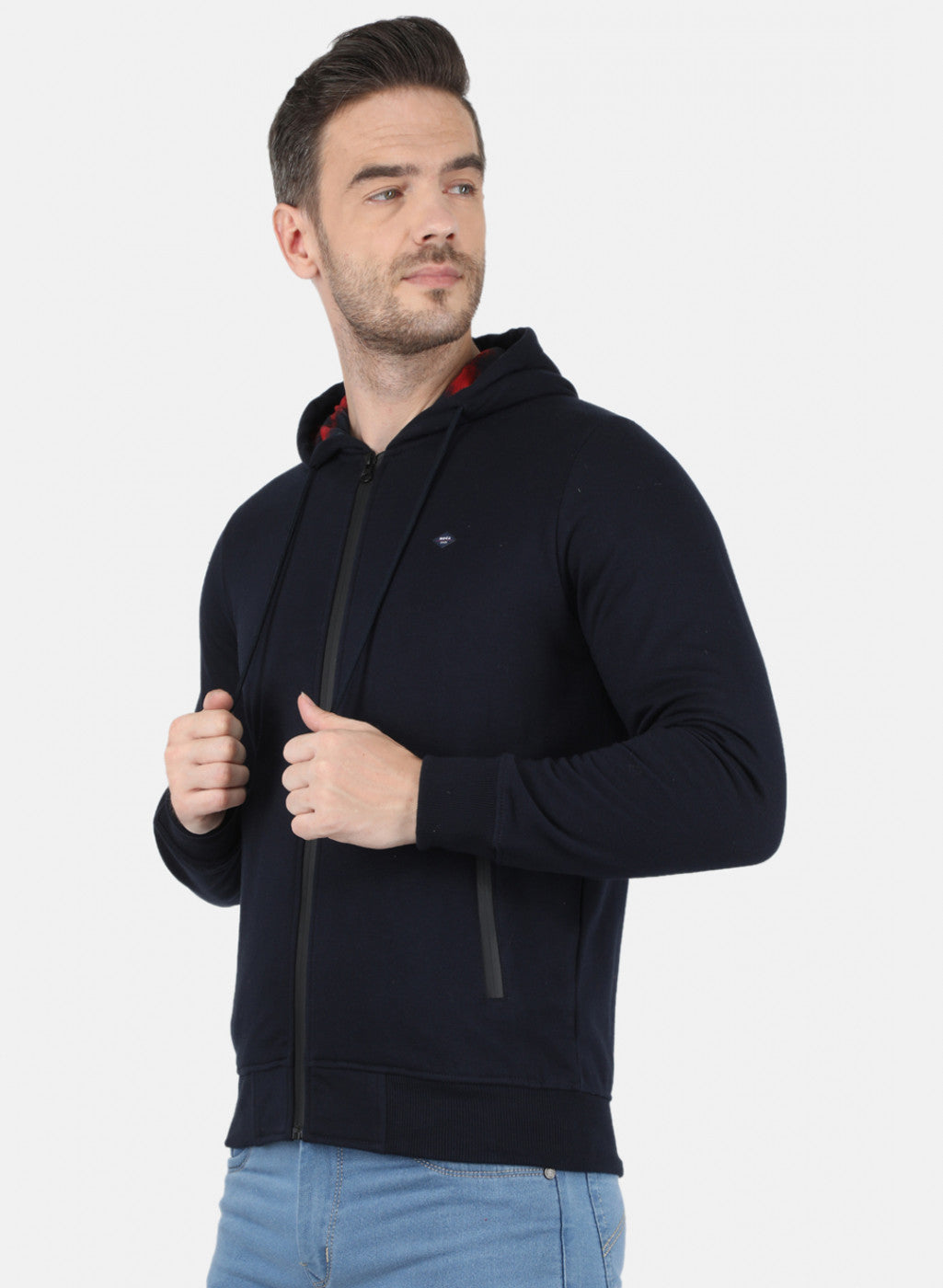 Men Blue Solid Sweatshirt