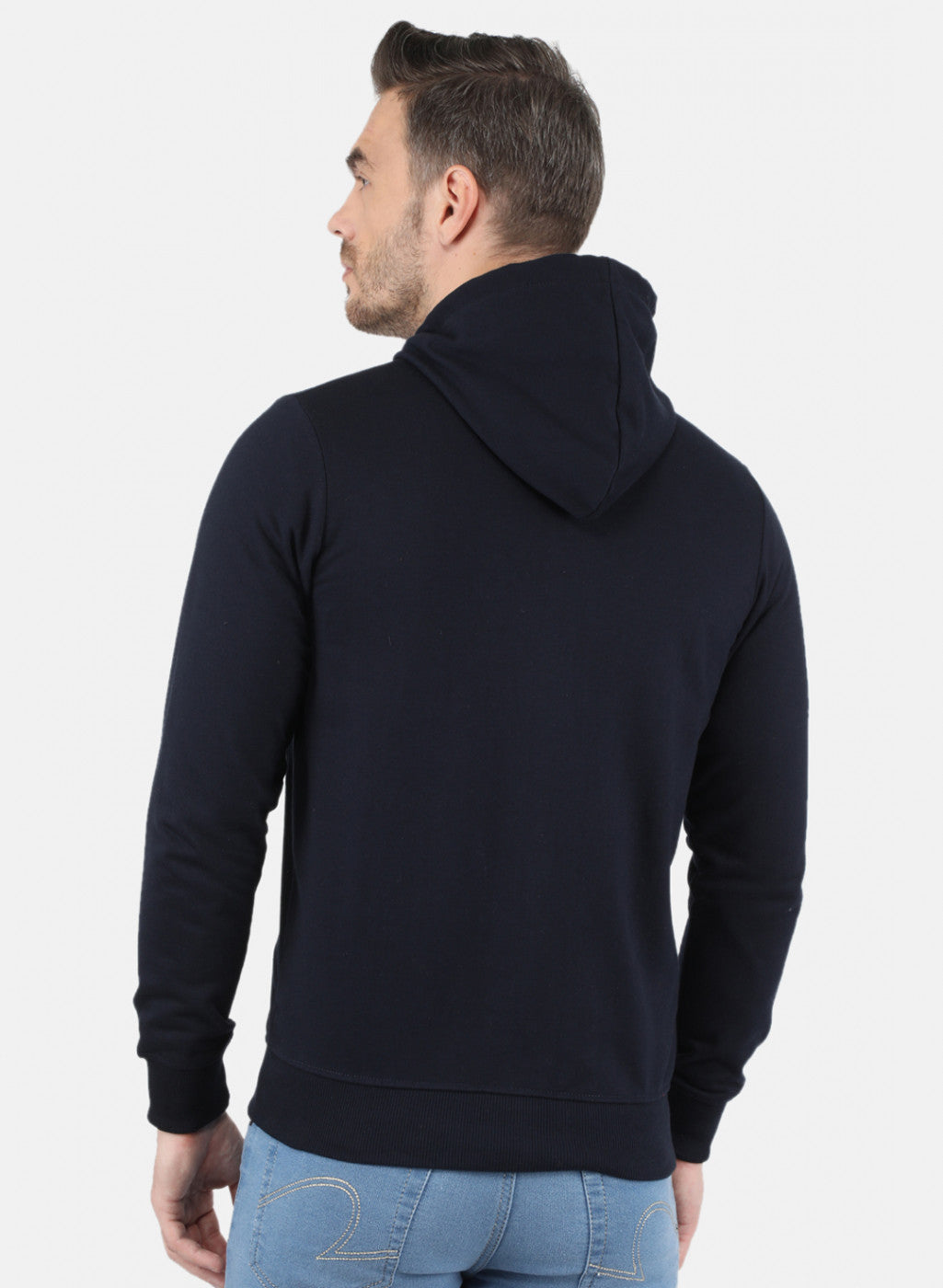 Men Blue Solid Sweatshirt