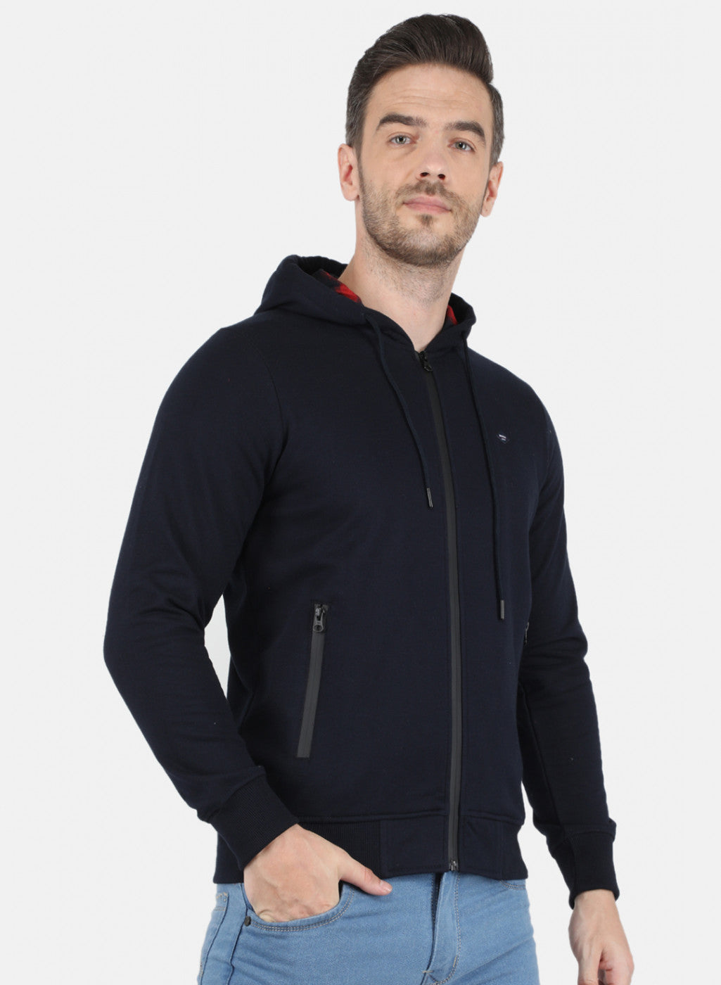 Men Blue Solid Sweatshirt