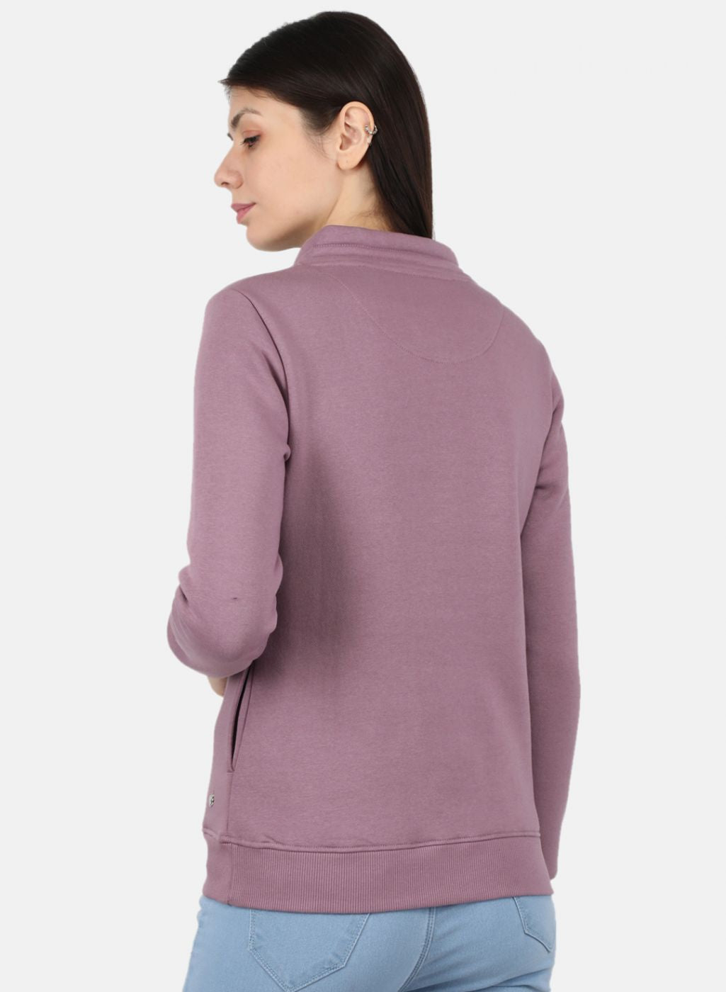 Women Purple Printed Sweatshirt