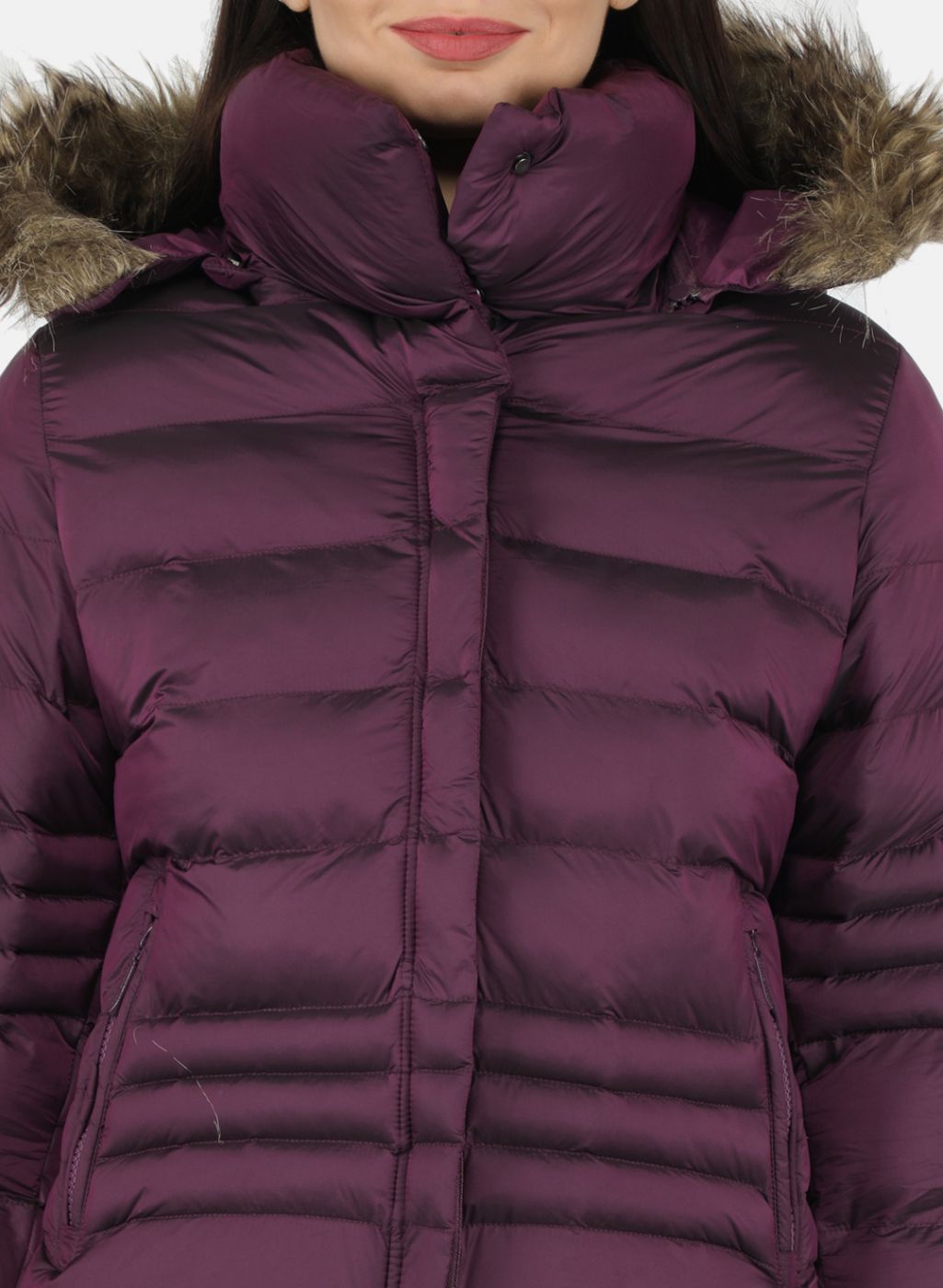 Women Purple Solid Jacket