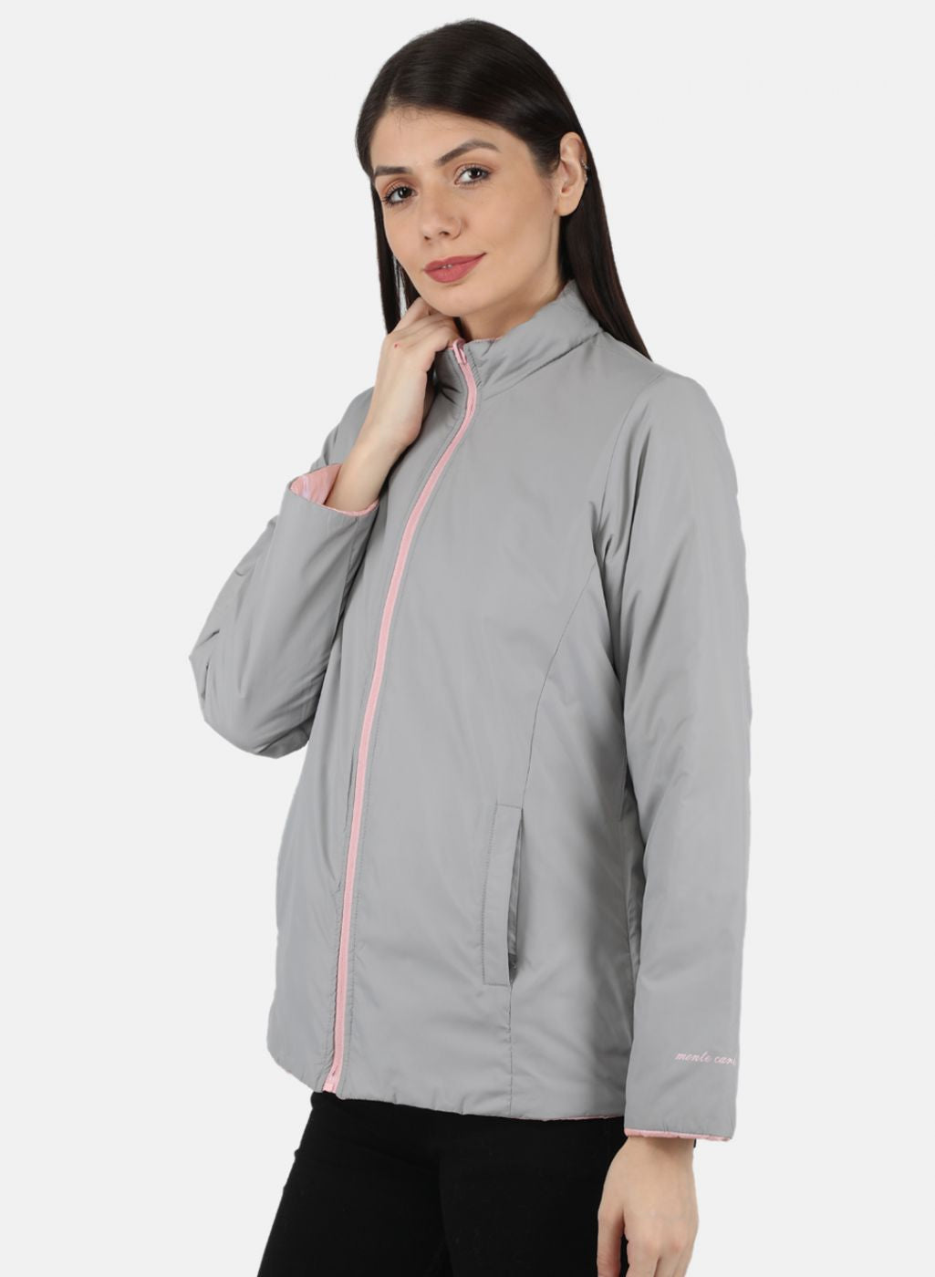 Women Pink Solid Jacket