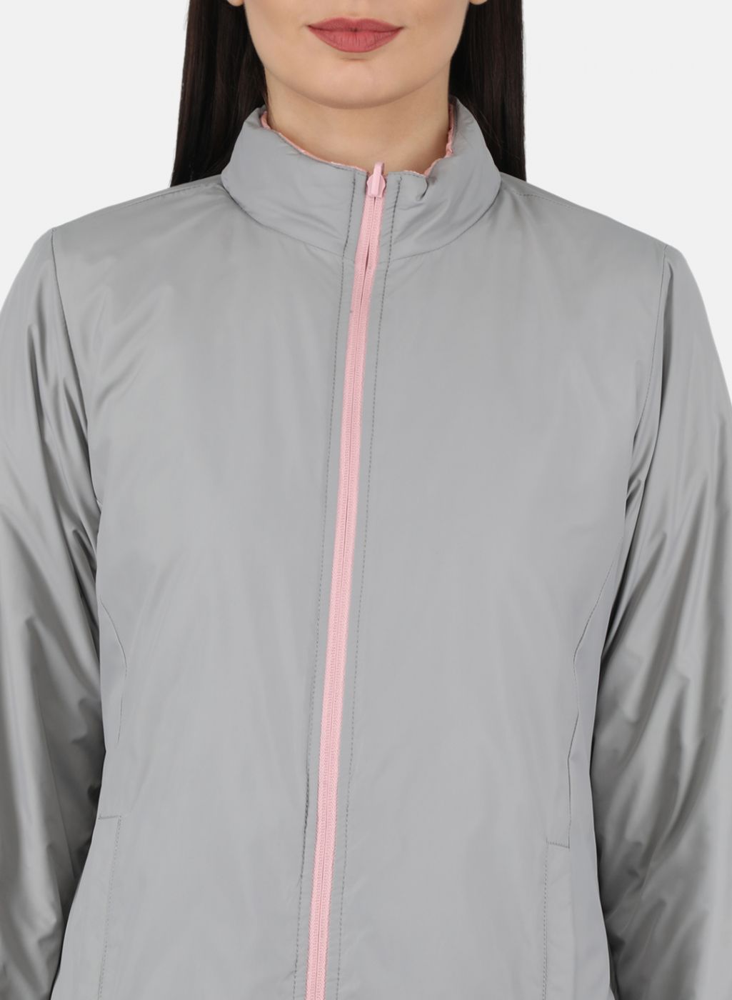 Women Pink Solid Jacket