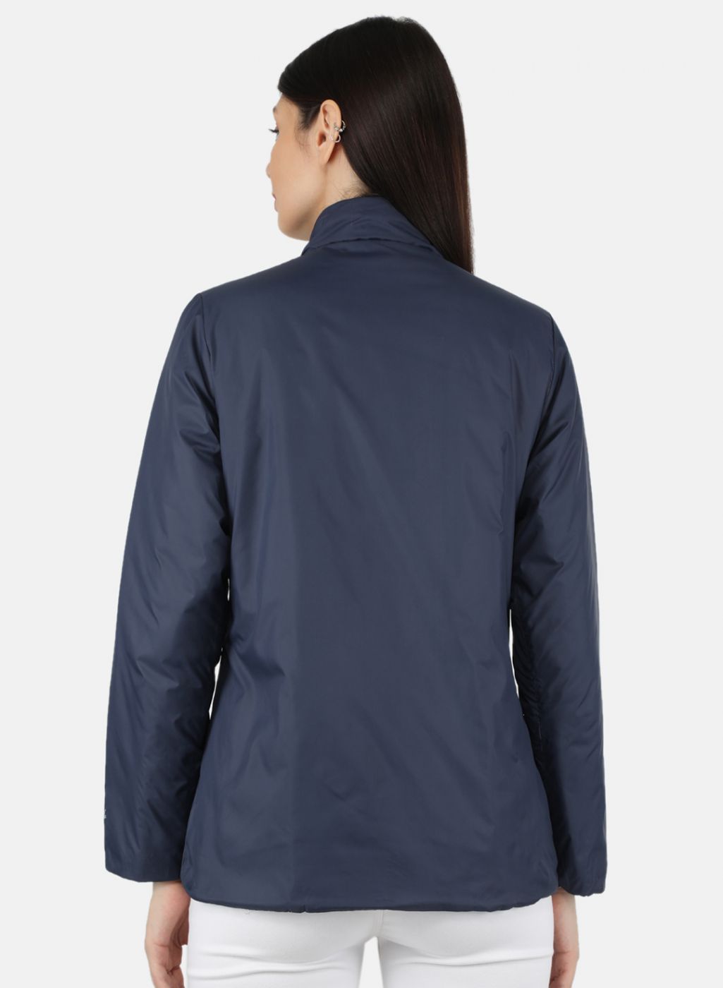 Women Blue Solid Jacket