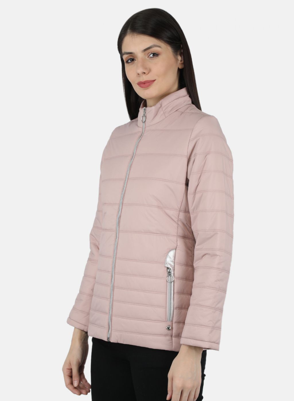 Women Pink Solid Jacket