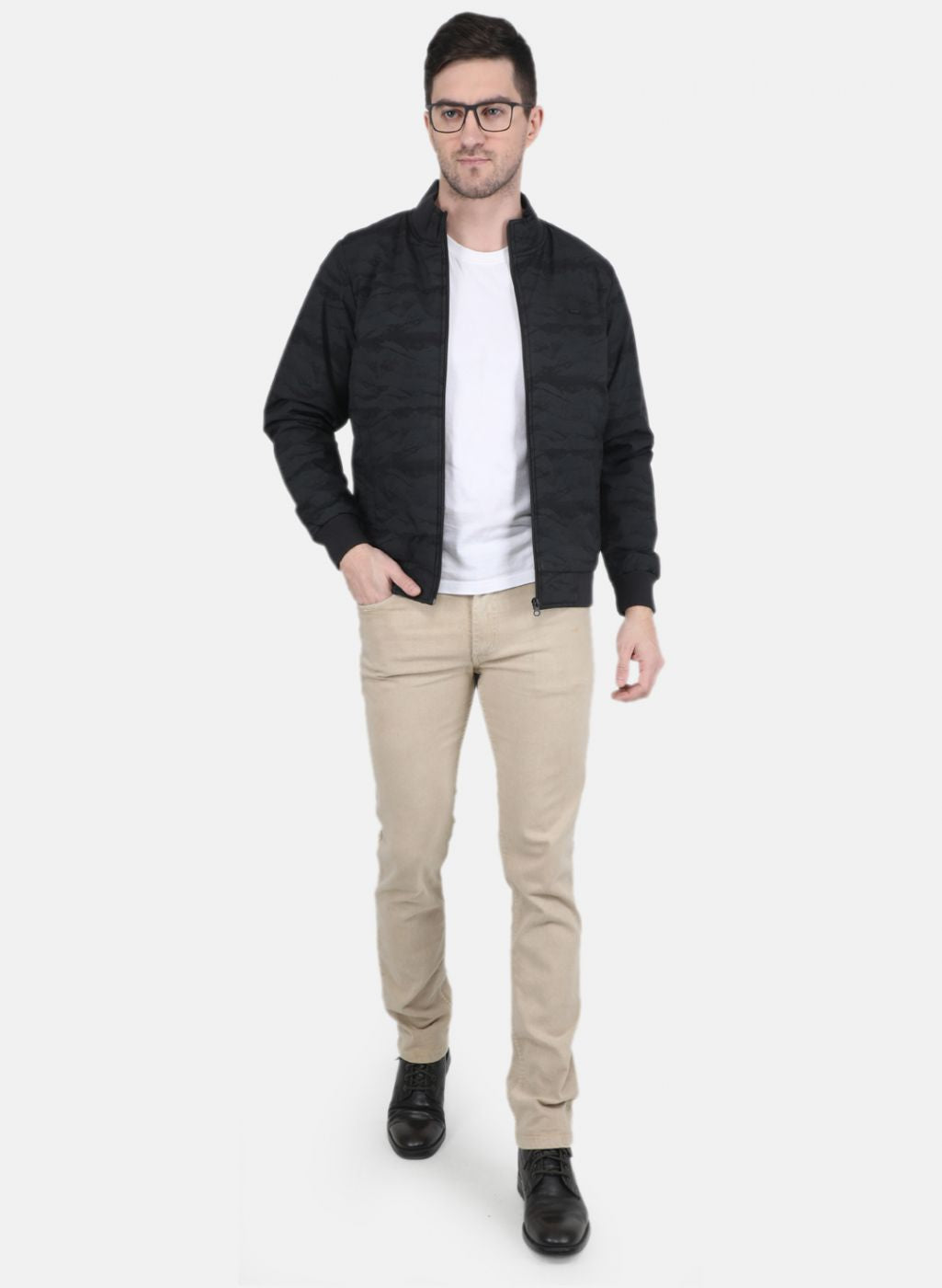 Men Black Solid Jacket